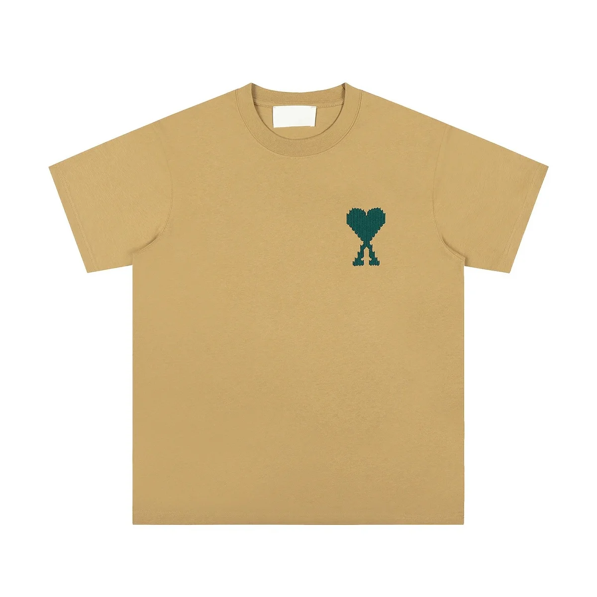 Ami Paris Ami Paris T-Shirt Beige AMI Heart Casual Top Beige - 1