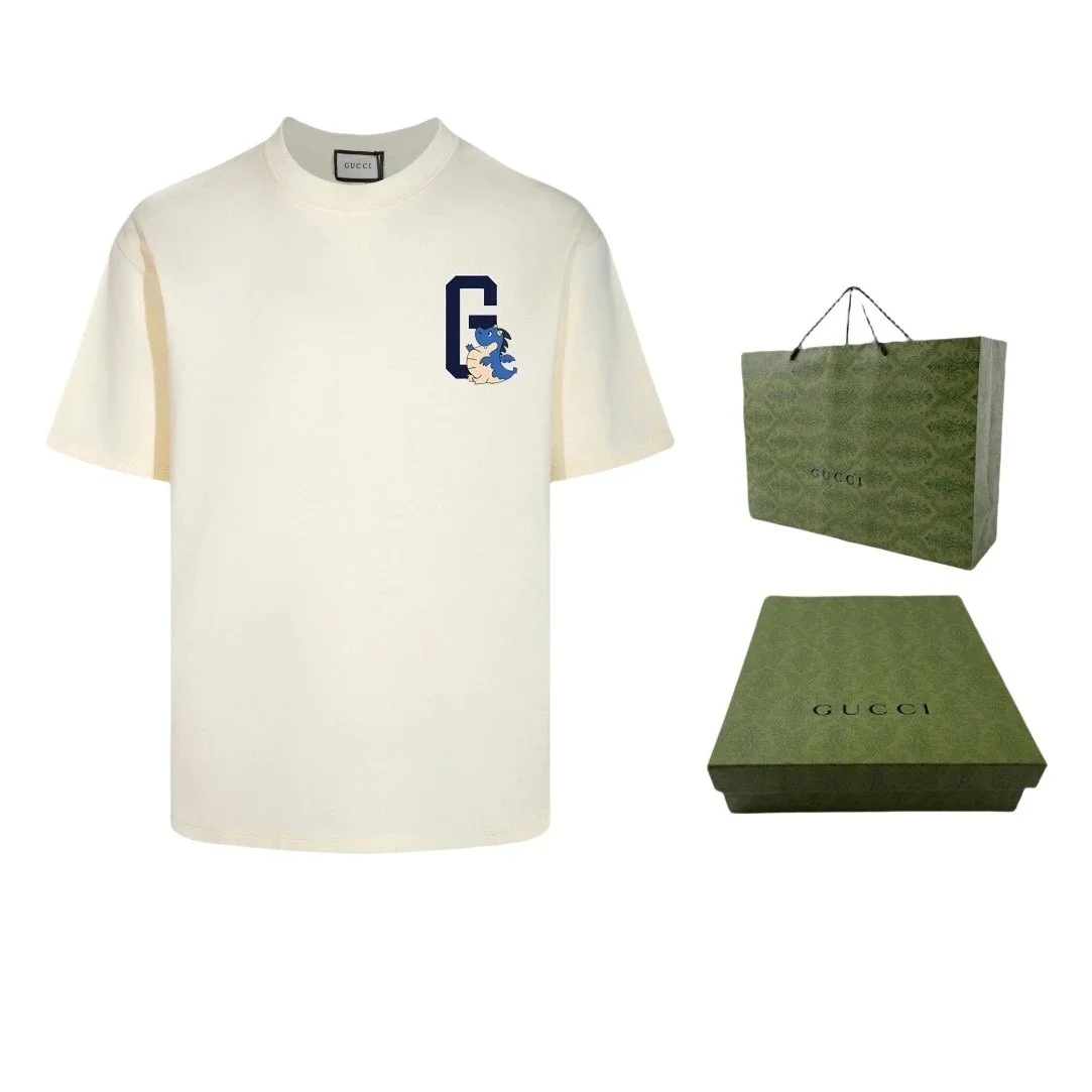 Gucci Gucci 'G' Dinosaur T-Shirt Cream Cream - 1