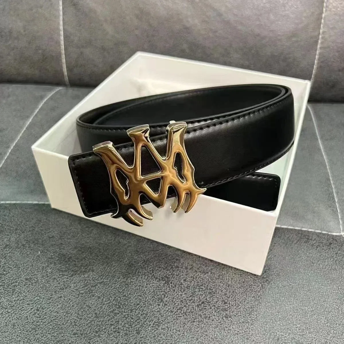 Chrome Hearts Chrome Hearts CH Cross Black/Gold Belt Black
