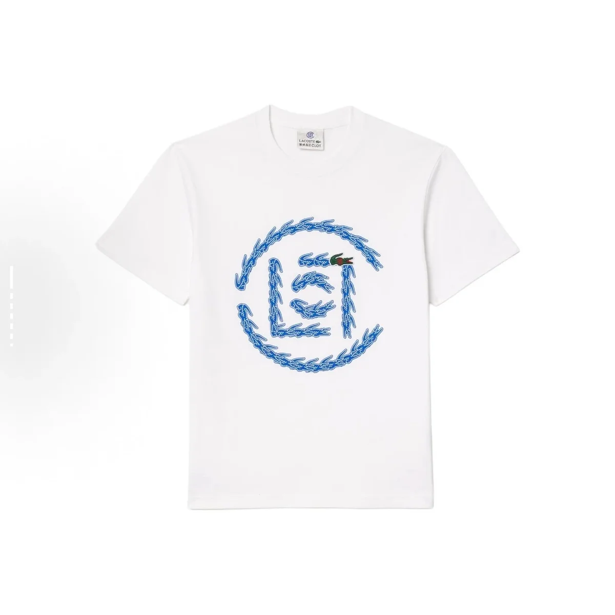 Lacoste Lacoste White Crocodile Circle T-Shirt White - 1