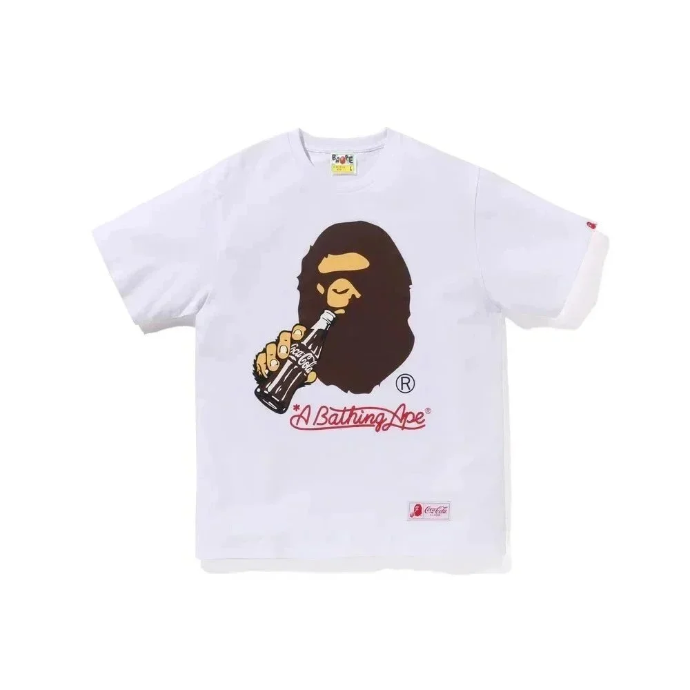 A Bathing Ape A Bathing Ape BAPE STA White Coca-Cola Graphic T-Shirt White - 1