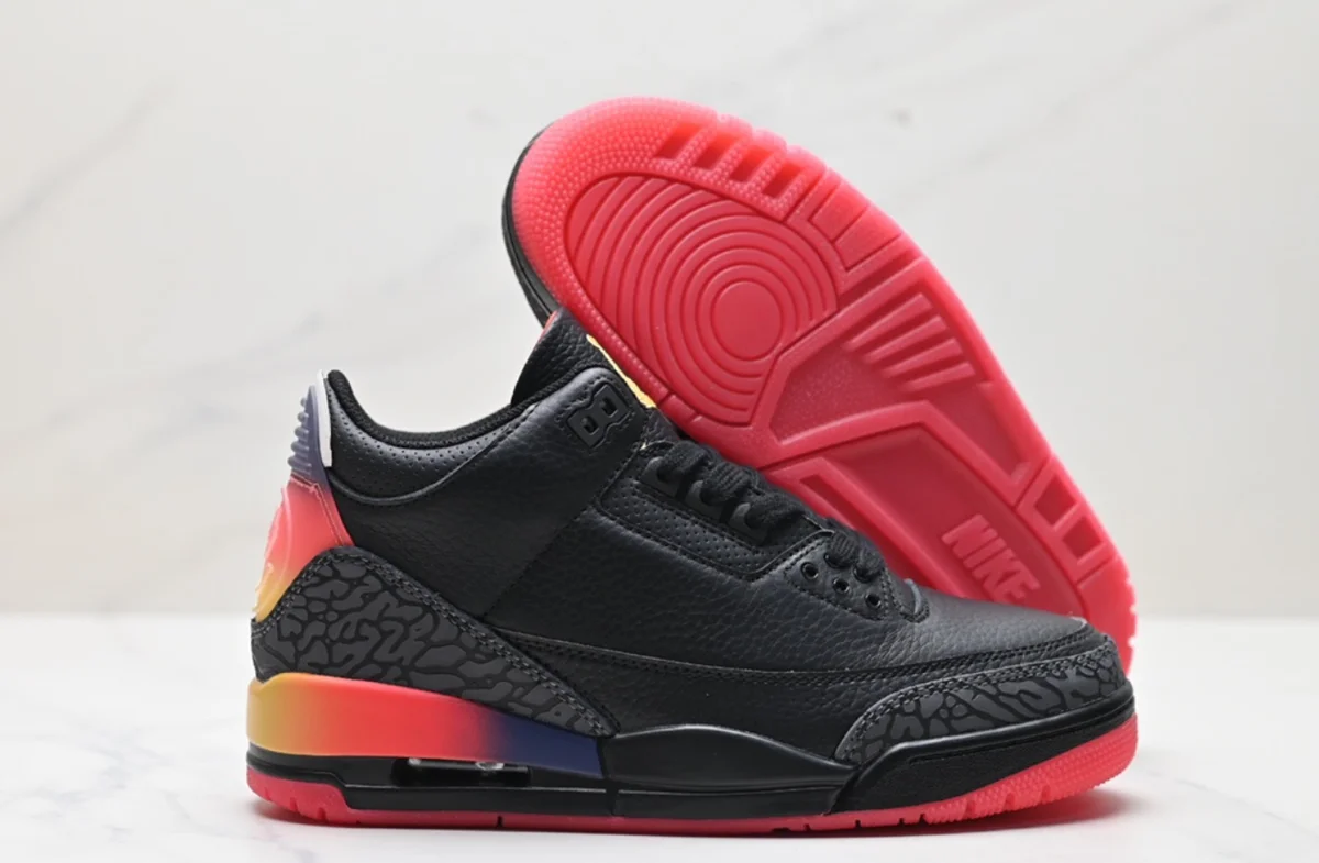 Nike Nike Air Jordan 3 'Fire Red' Sneakers Black - 1