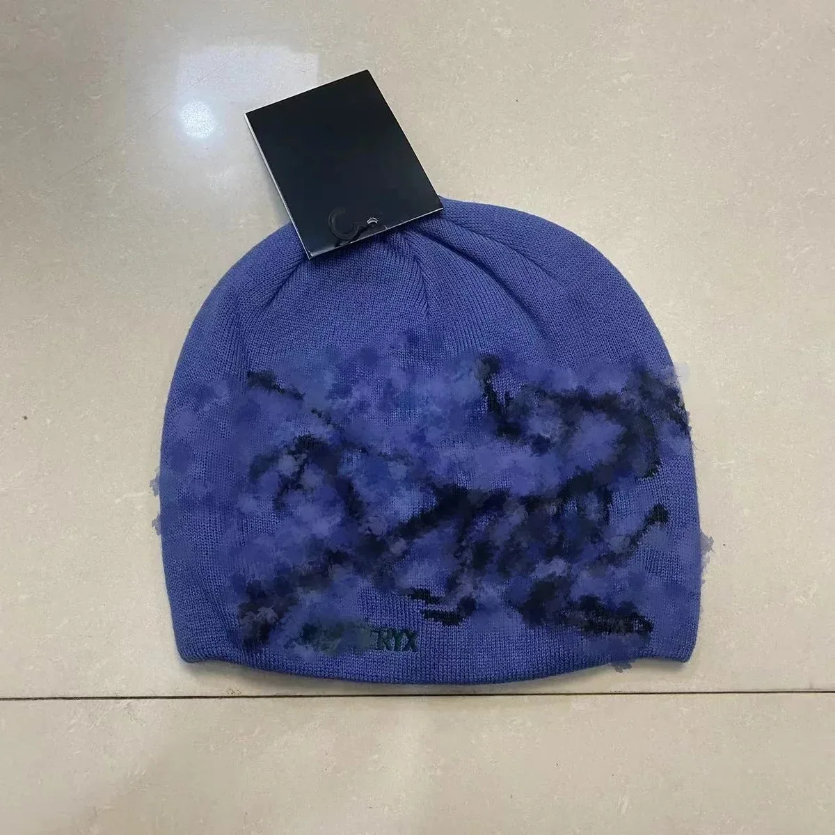 Other Deep Blue Graphic Print Beanie Navy - 1