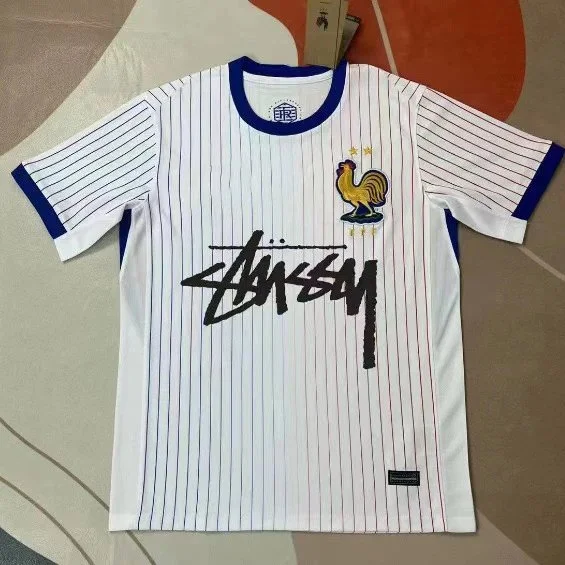 Stussy Stussy White Pinstripe Football Jersey White - 1