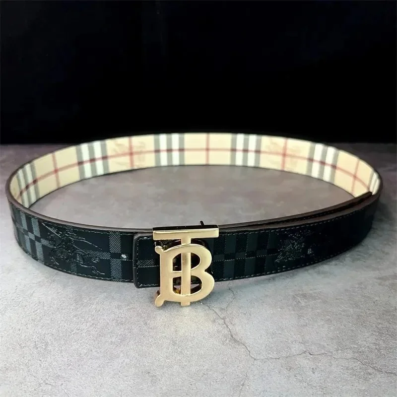 Burberry Burberry TB Monogram Black Check Belt Black