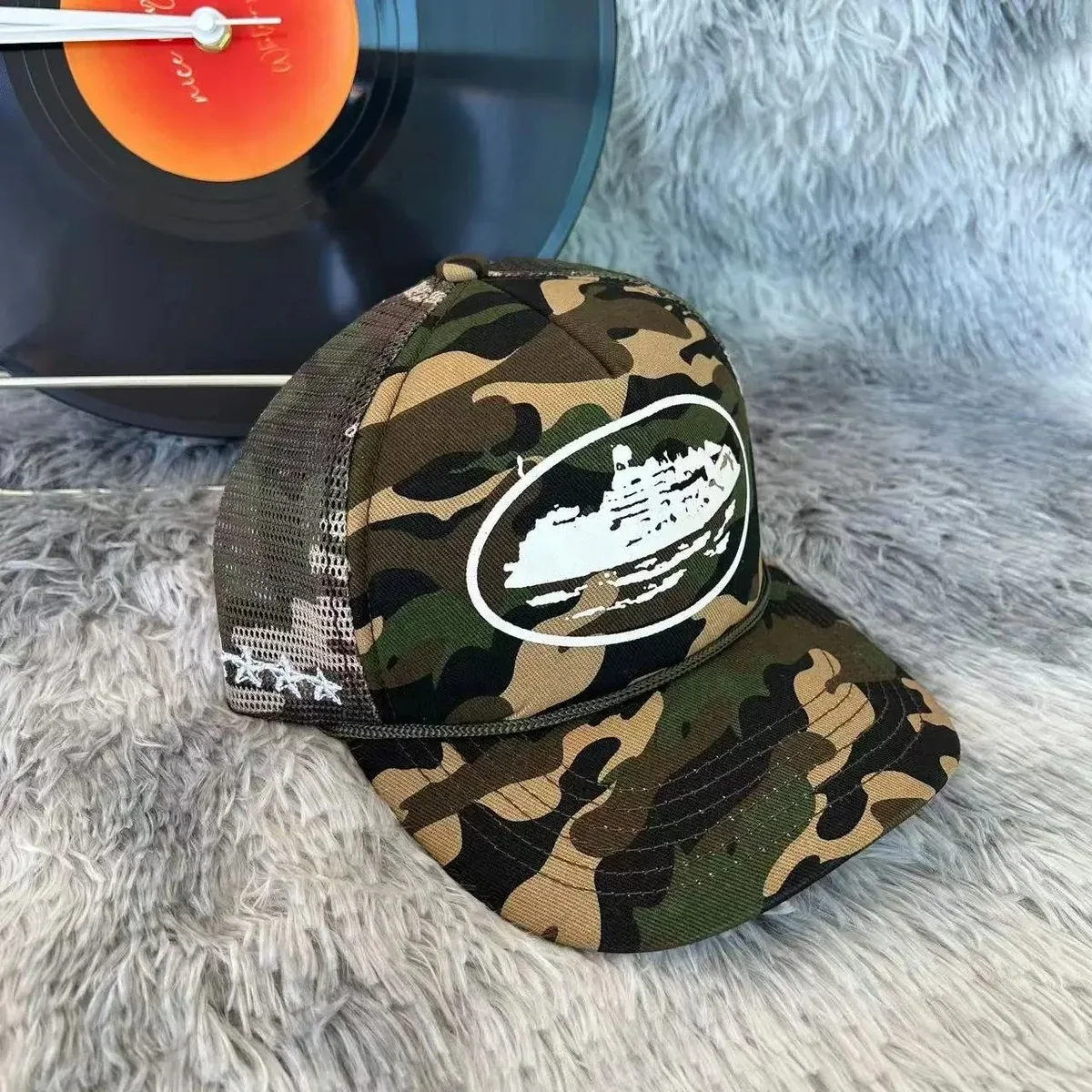 Other Camo Trucker Cap with Boat Logo Headwear Multicolor - 1