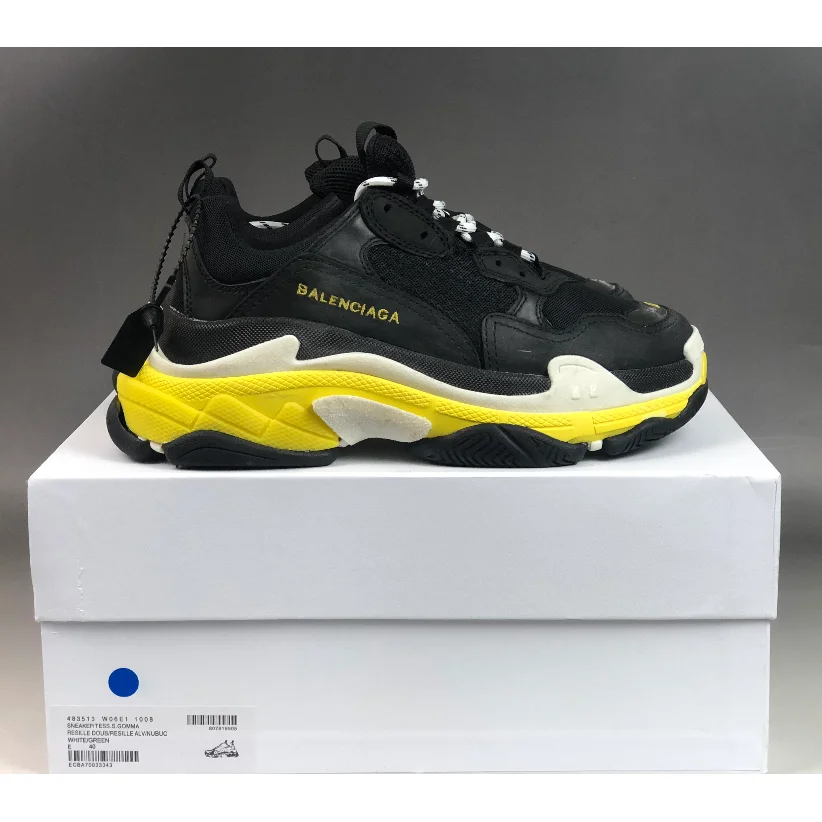 Balenciaga Balenciaga Triple S Black & Yellow Sneakers Black - 1