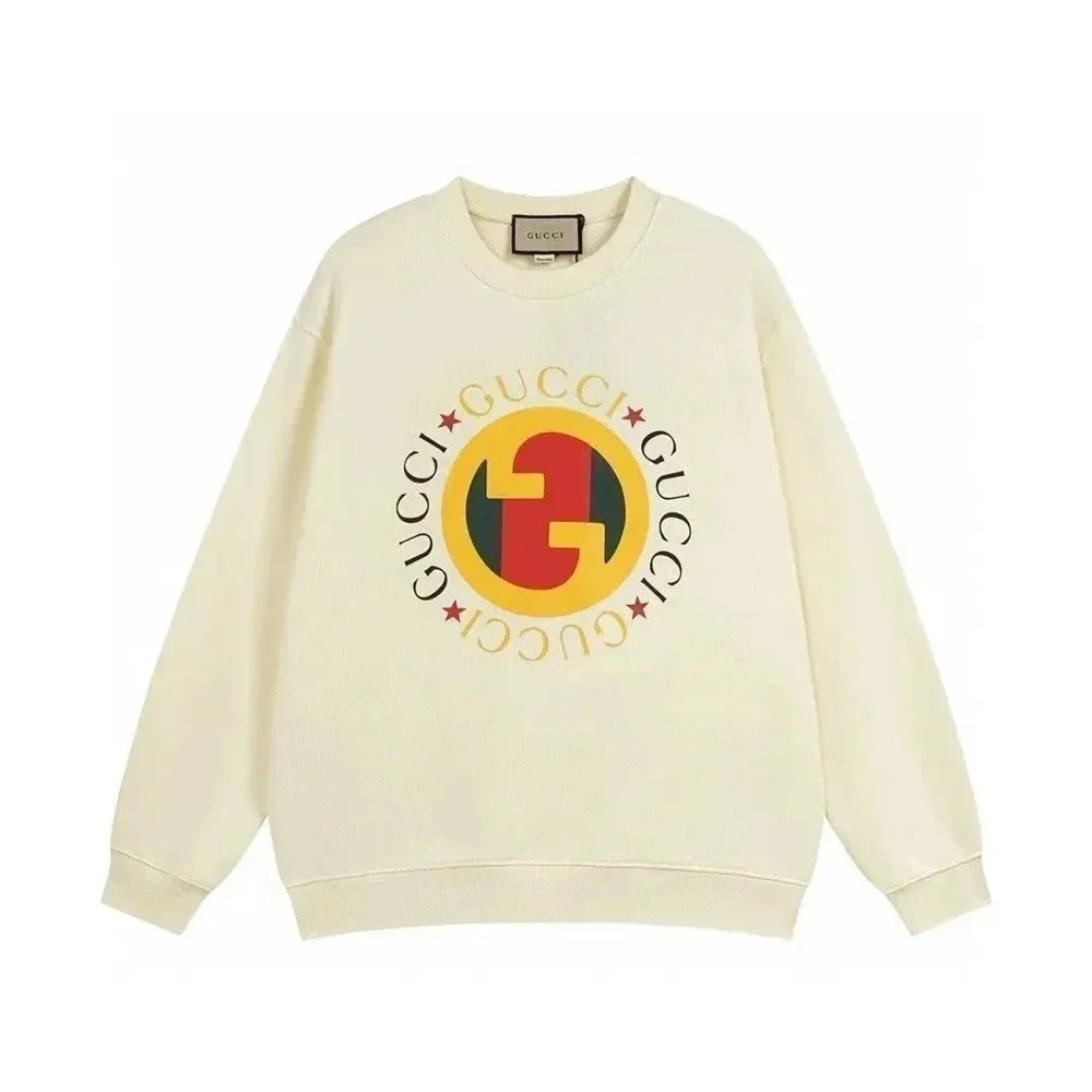 Gucci Gucci GC-03 Cream Oversized Logo Sweatshirt Cream - 1