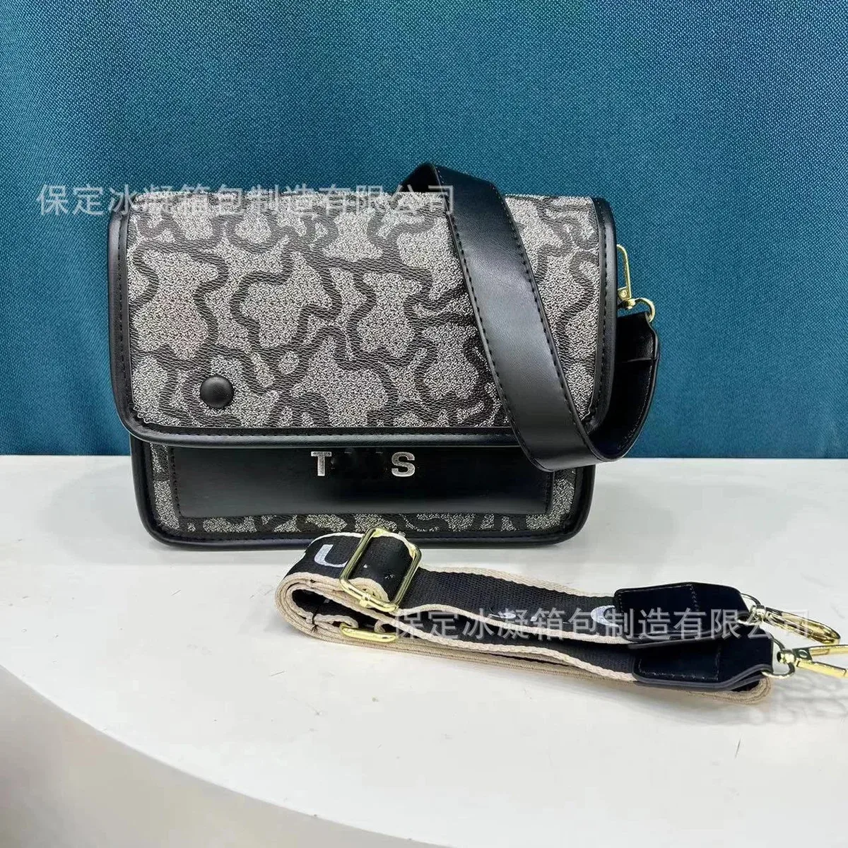 Other Unisex T-S Pattern Crossbody Bag Black Black - 1