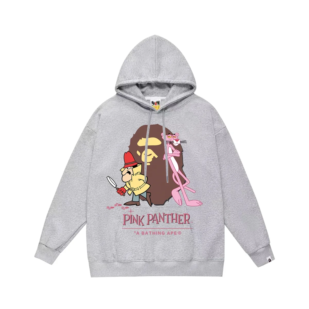 A Bathing Ape A Bathing Ape Pink Panther BAPE STA Grey Hoodie Grey - 1