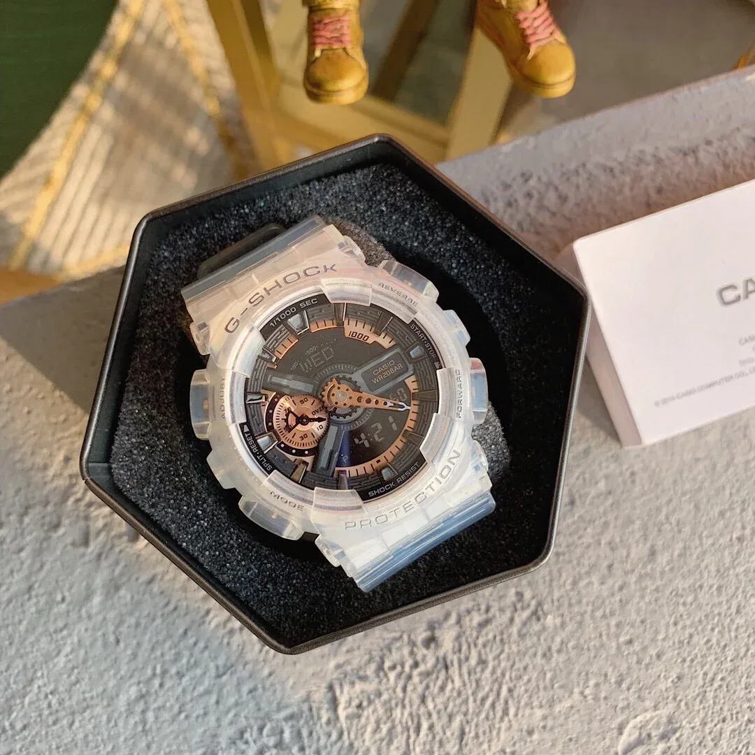 Casio Casio G-Shock GA-100 Translucent Rose Gold Watch Gold - 1