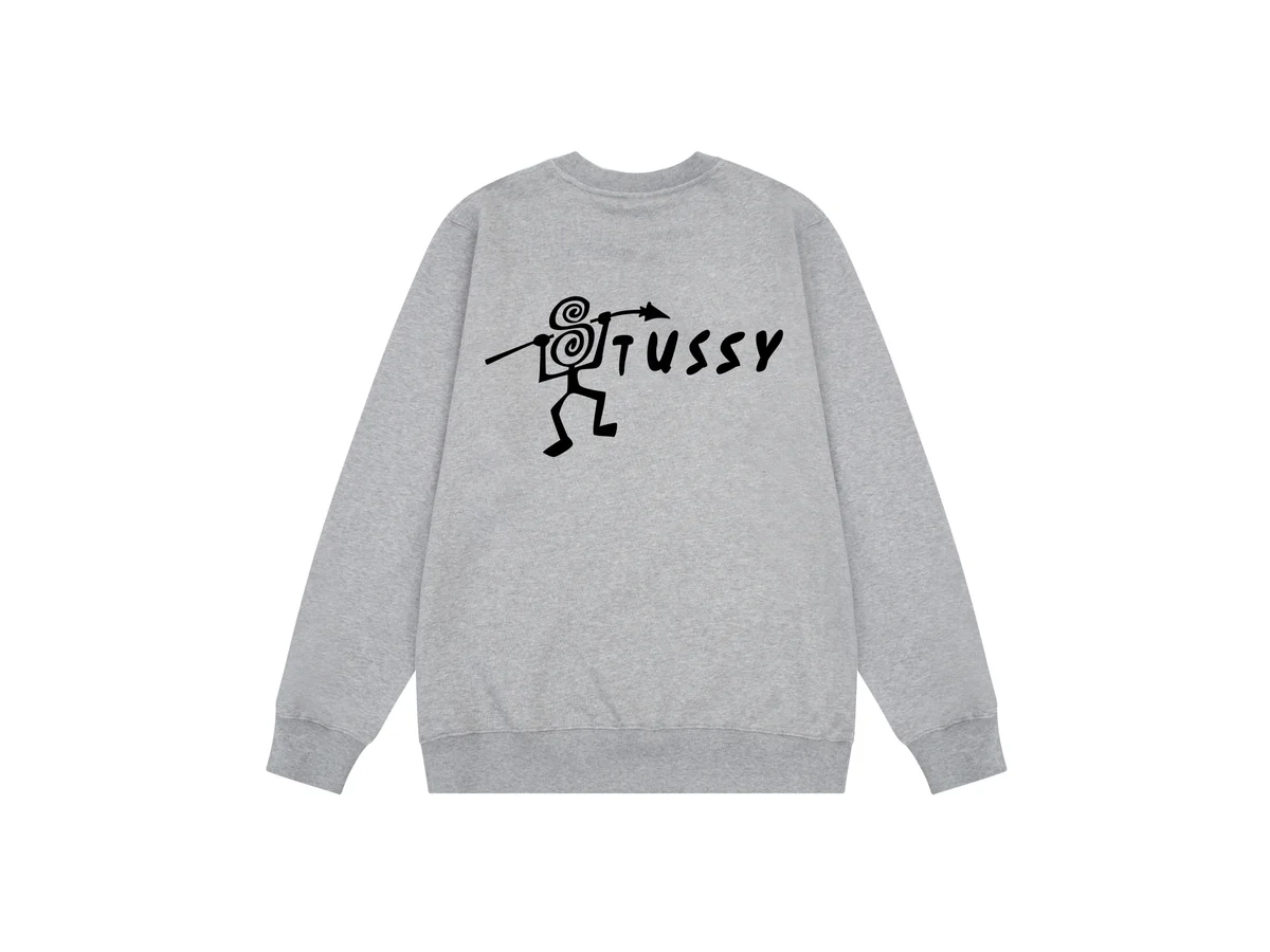 Stussy Stussy Stüssy Crewneck Sweatshirt Grey Grey - 1