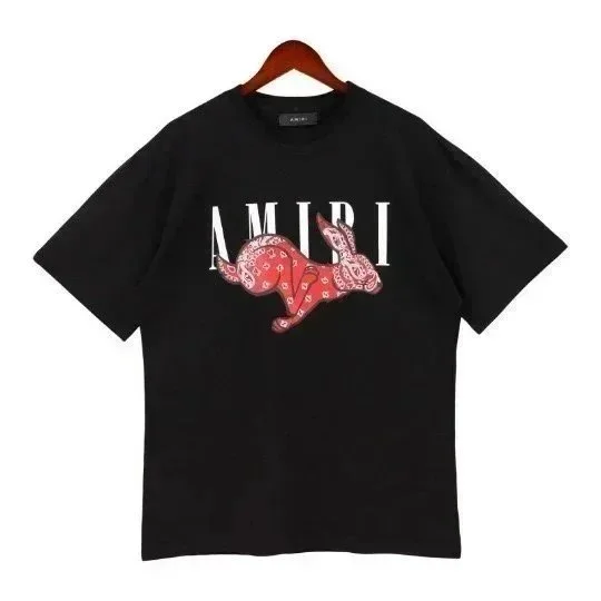 Amiri Amiri Black Rabbit Print T-Shirt Black - 1