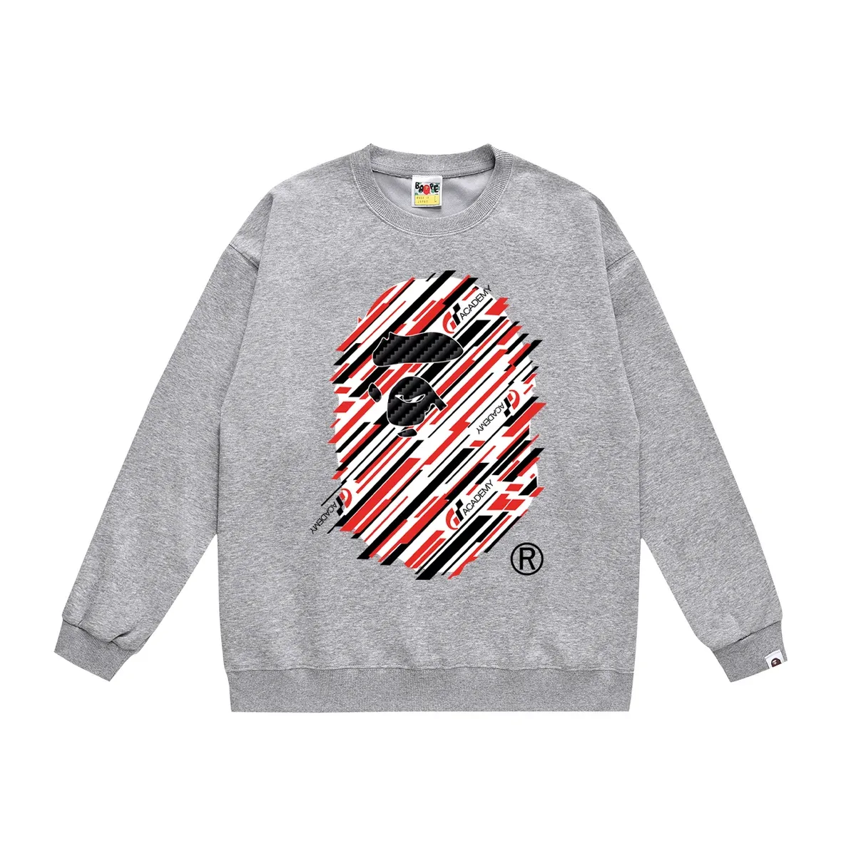 A Bathing Ape A Bathing Ape BAPE STA Grey with Red/Black Graphic Sweatshirt Grey - 1