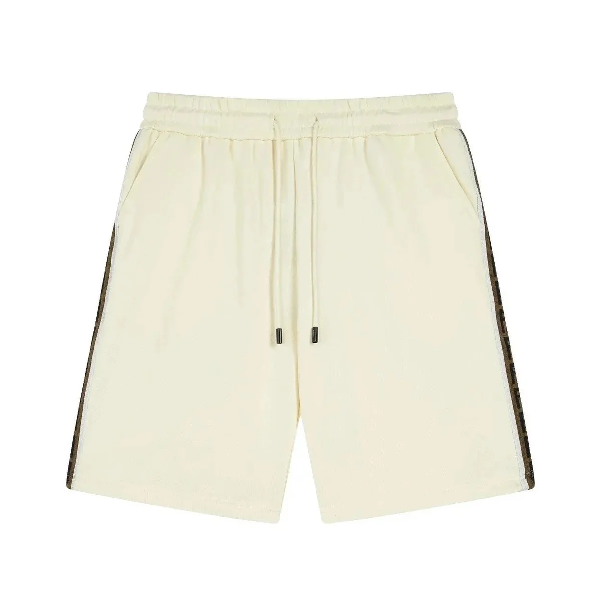 Fendi Fendi FF Monogram Cream/Logo Stripe Shorts Cream
