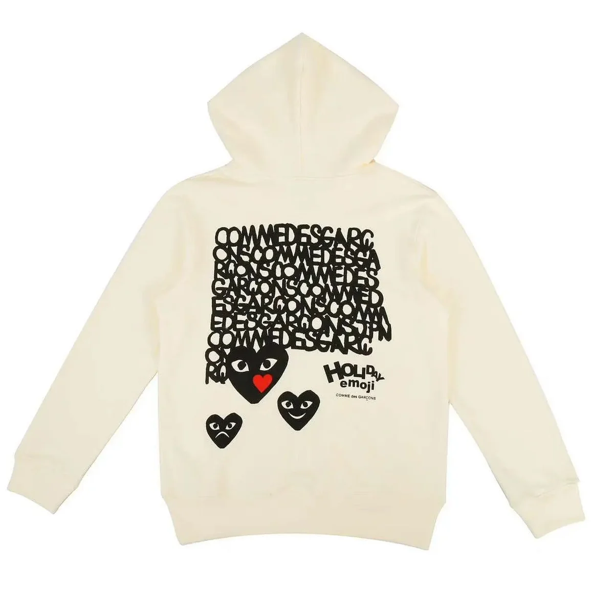 Comme des Garçons Comme des Garçons Hoodie Holiday Emoji Cream Cream - 1