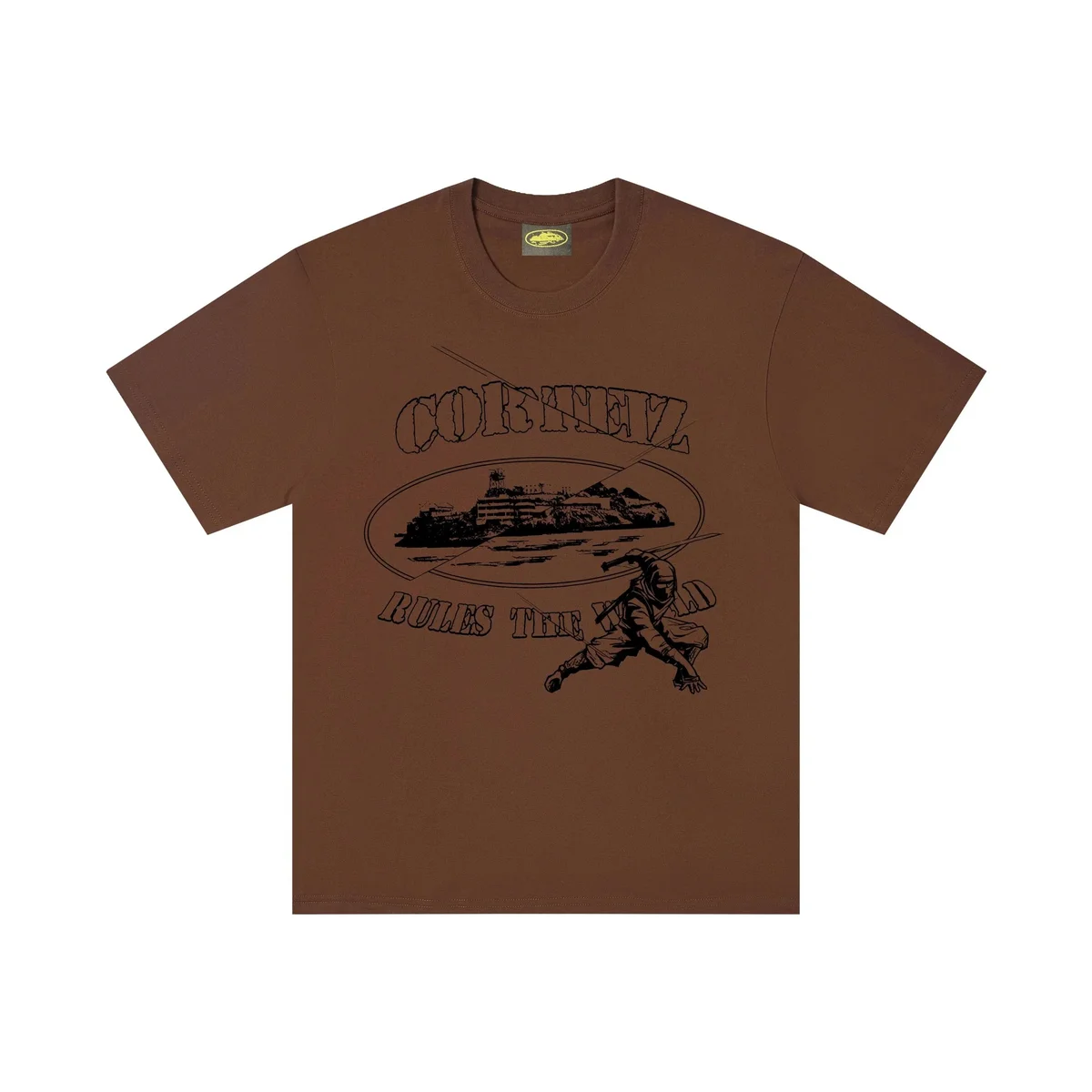 Corteiz Corteiz Rules the World Brown T-Shirt Brown - 1