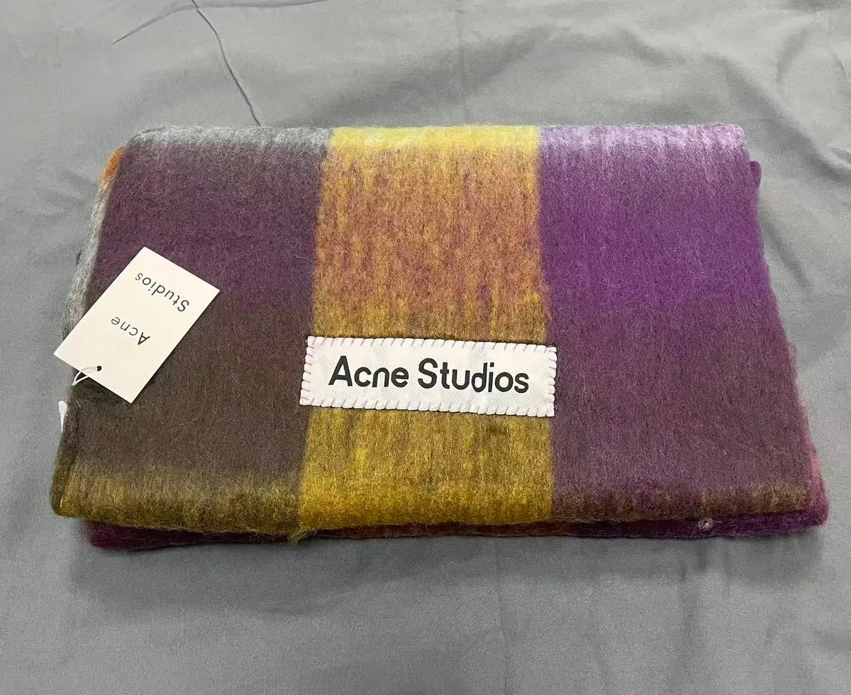 Acne Studios Acne Studios Purple/Yellow/Brown Striped Scarf Multicolor