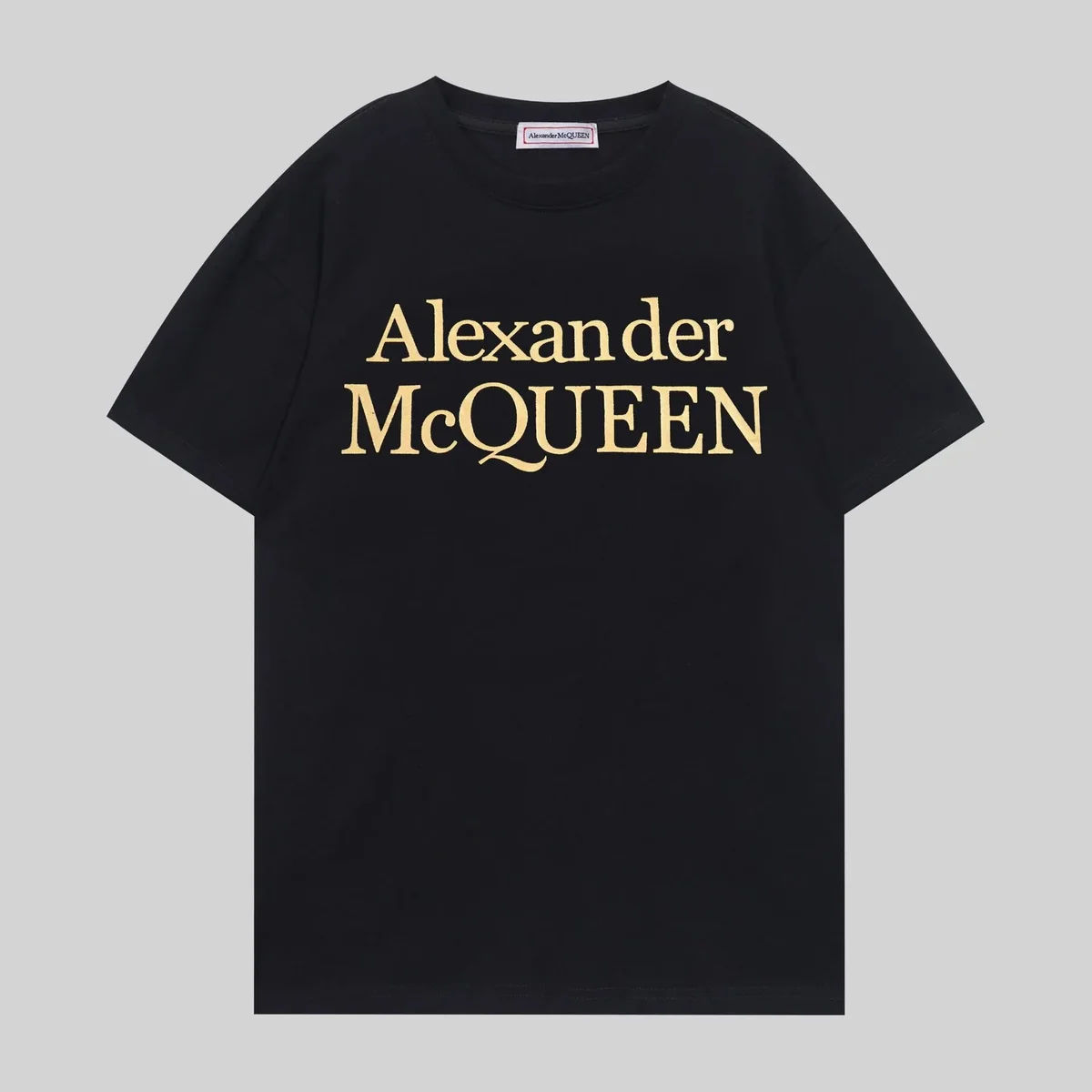 Alexander McQueen Alexander McQueen Black Gold Logo T-Shirt Black - 1