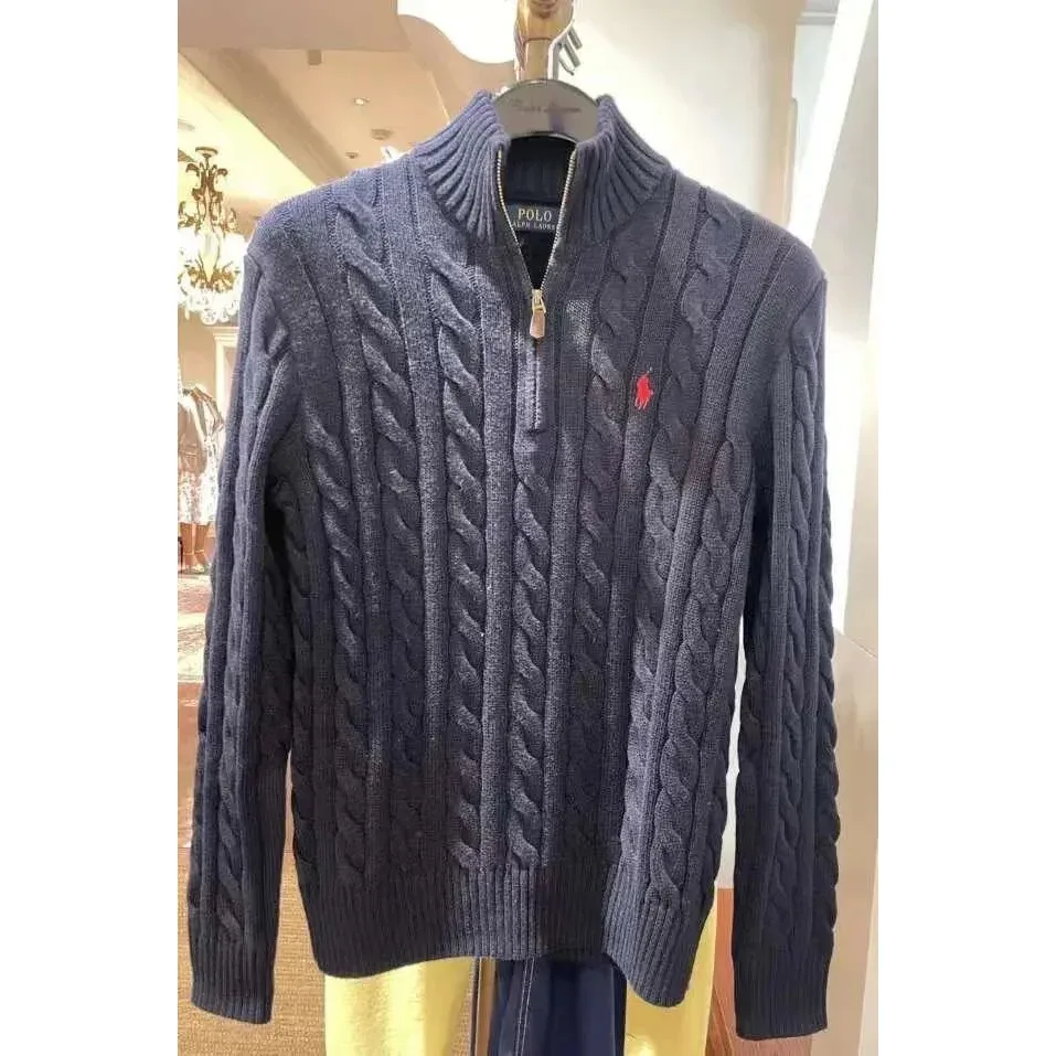 Polo Ralph Lauren Polo Ralph Lauren Cable Knit Half-Zip Sweater Navy Navy - 1