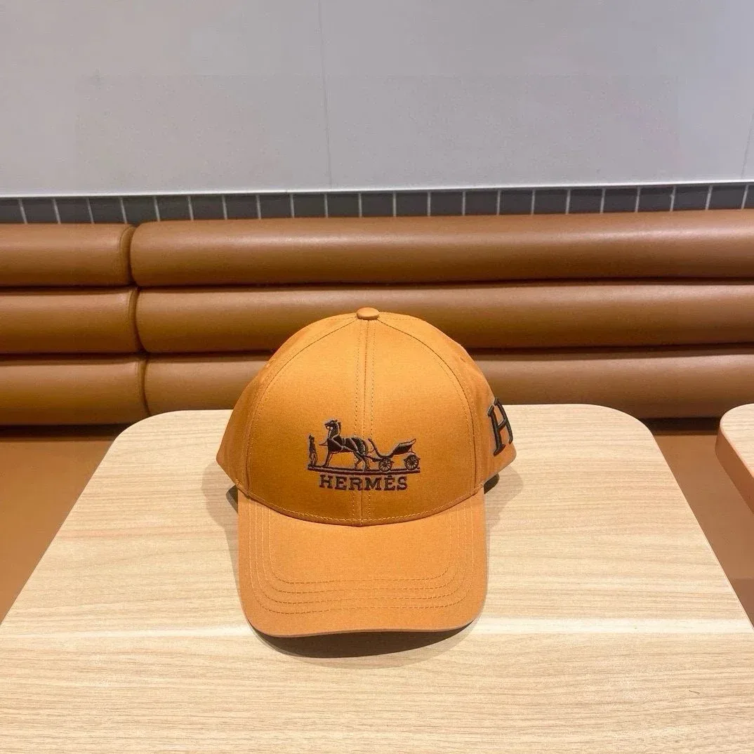 Hermès Hermès Camel Color Cap Headwear Brown