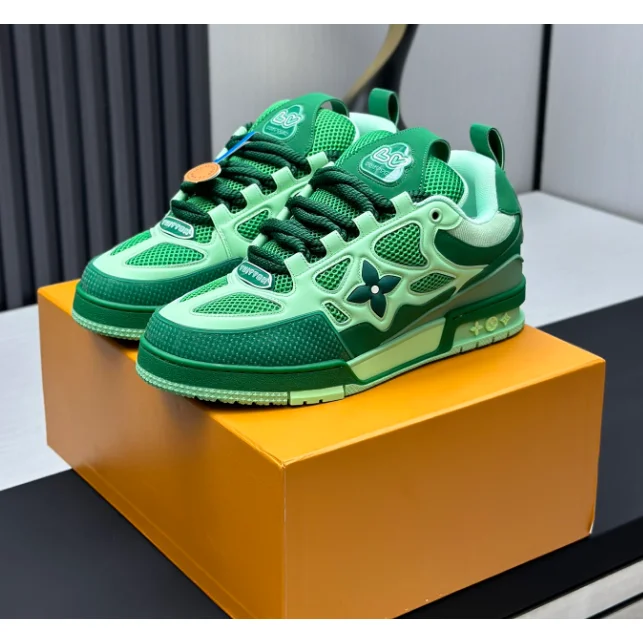 Louis Vuitton Louis Vuitton LV Trainer Green/Neon Green Sneakers Green