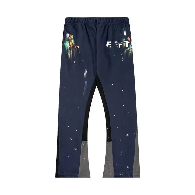 Other Unisex Paint Splatter Sweatpants 09 Bottoms Navy - 1
