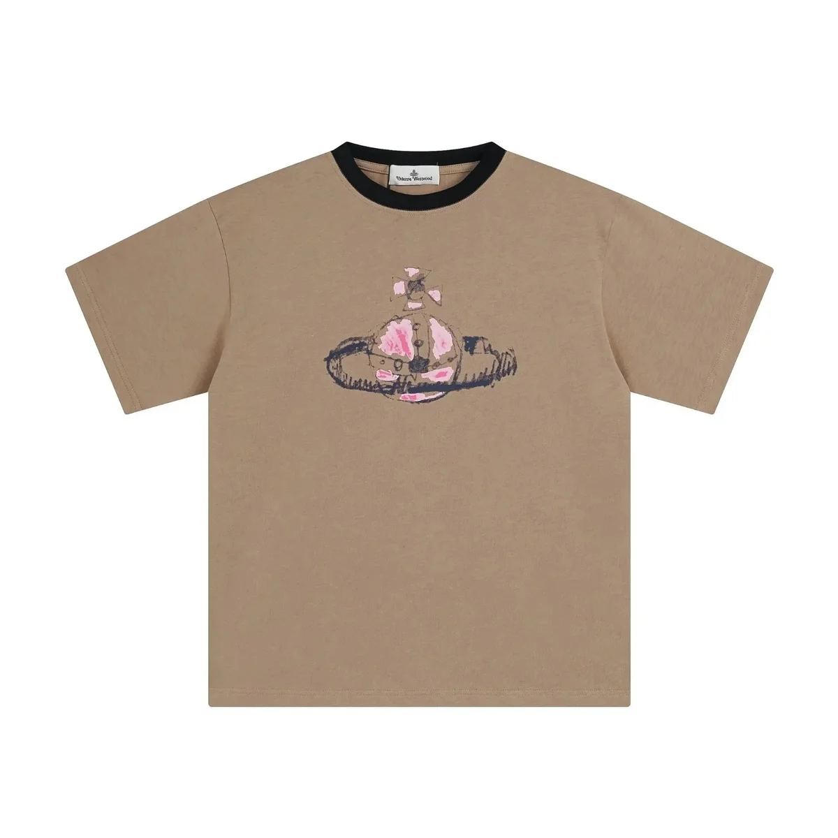 Vivienne Westwood Vivienne Westwood Orb Camel T-Shirt Brown - 1