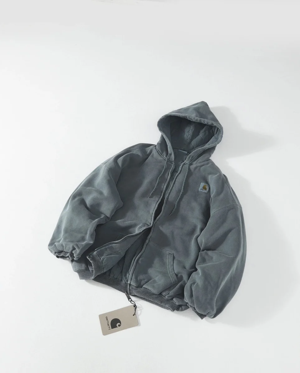 Carhartt Carhartt Detroit Teal Zip-Up Hoodie Green - 1