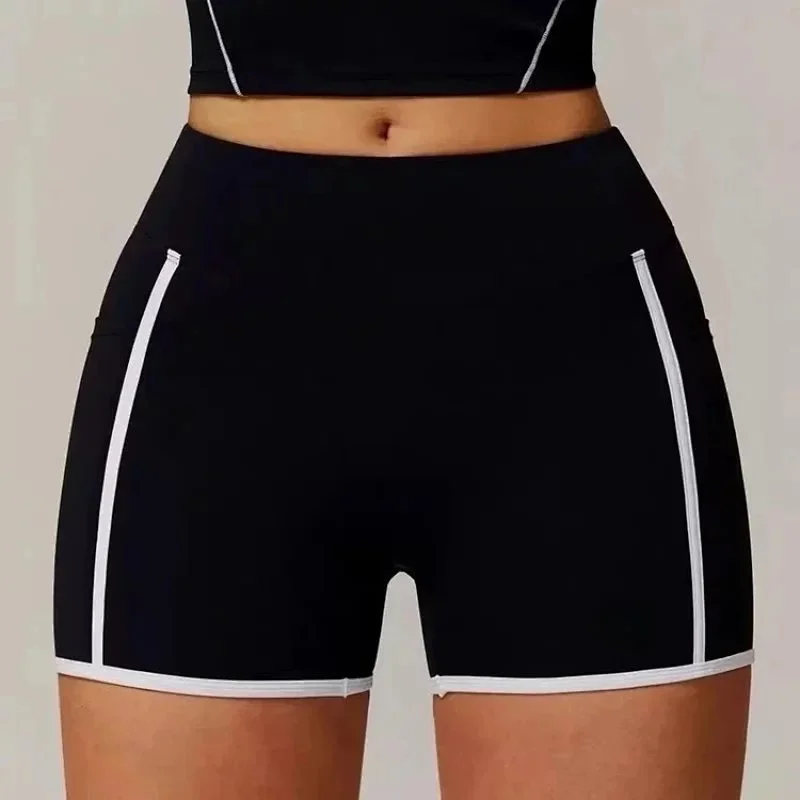 Other Black Shorts with White Trim Athletic Wear Black - 1