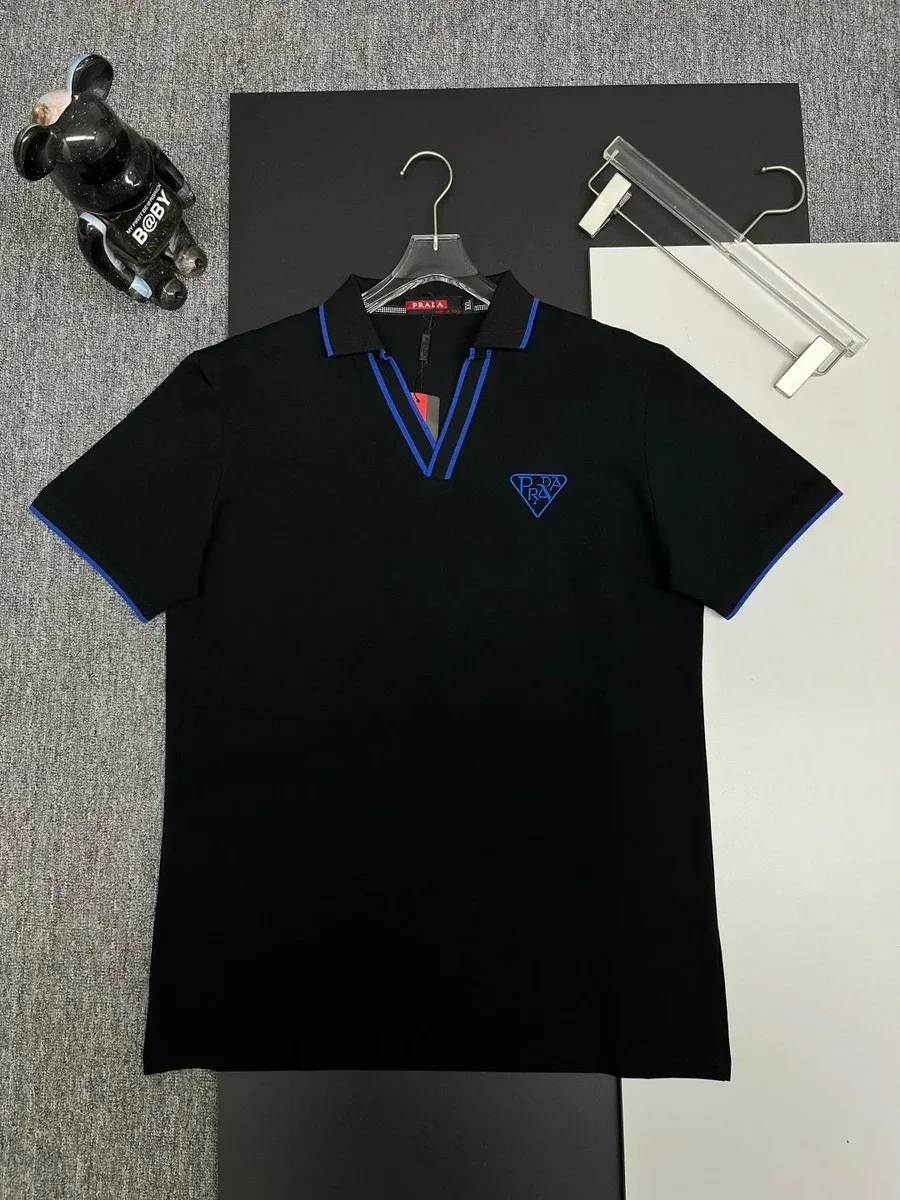 Prada Prada Black & Blue Polo Shirt Black - 1