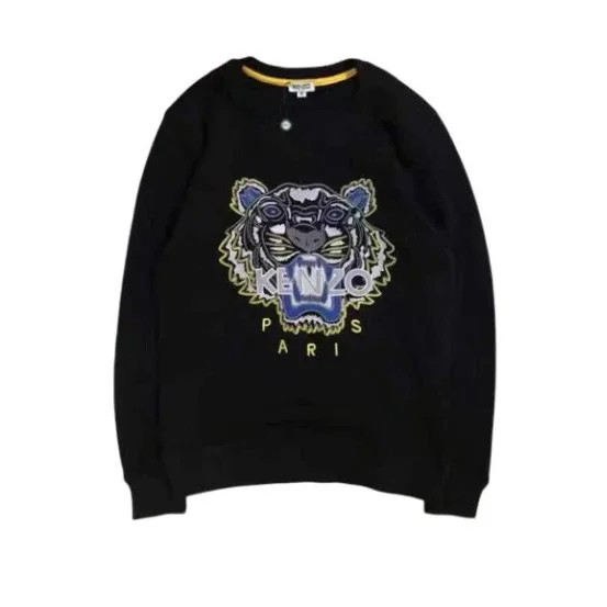 Kenzo Kenzo Tiger Head Black Crewneck Sweatshirt Black - 1