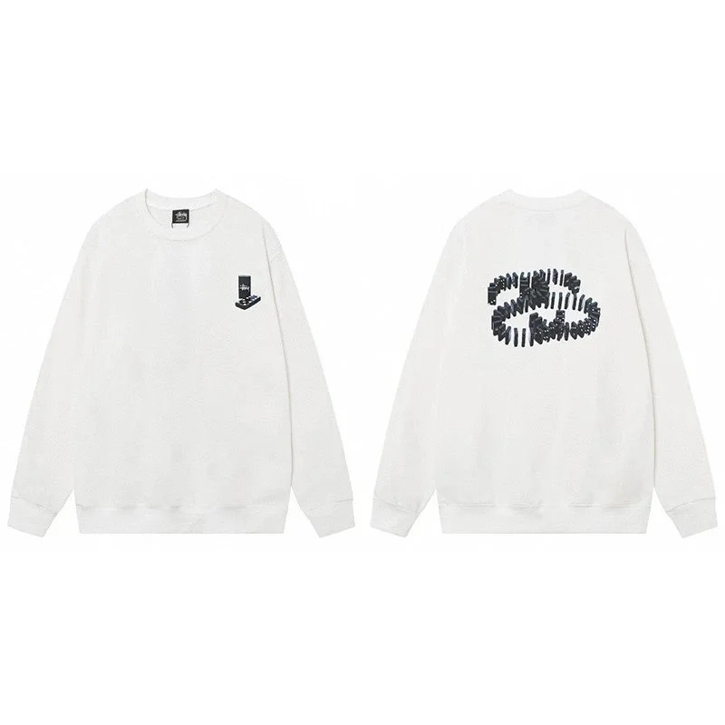 Stussy Stussy Stüssy Bear White Crewneck Sweatshirt White - 1