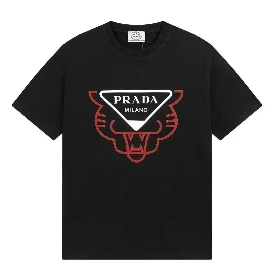 Prada Prada Black Tiger Logo T-Shirt Black