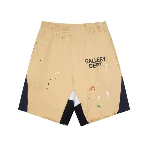 Gallery Dept. Gallery Dept. Beige/Black Paint Splatter Shorts Beige - 1