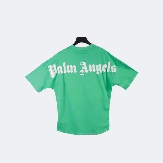 Palm Angels Palm Angels Green 'Palm Angels' Logo T-Shirt Green - 1