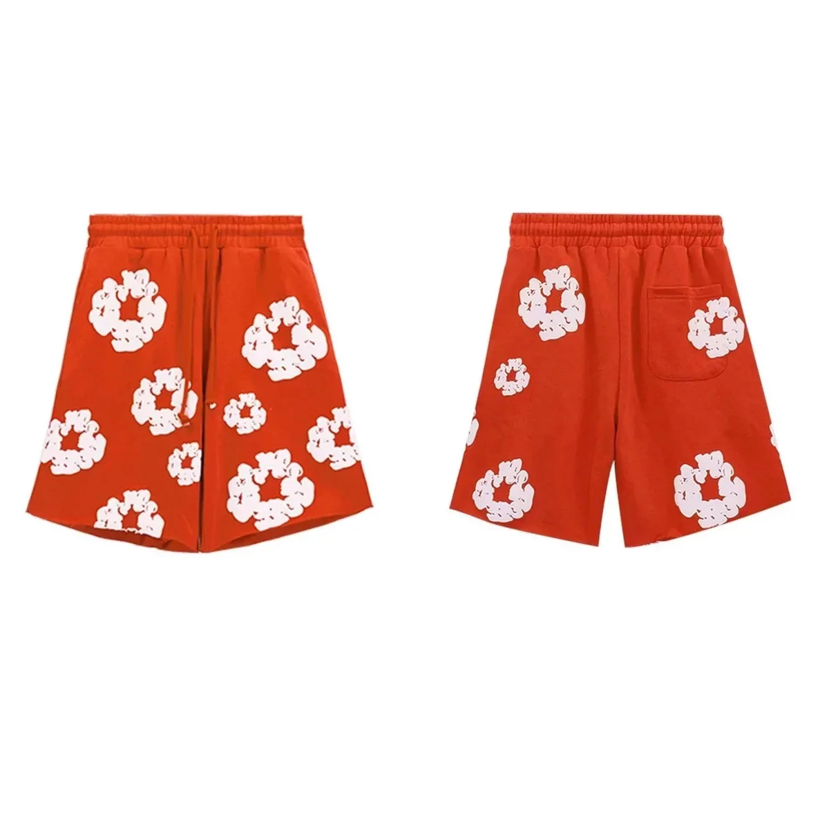 Other Unknown Brand Red Floral Print Shorts Red - 1