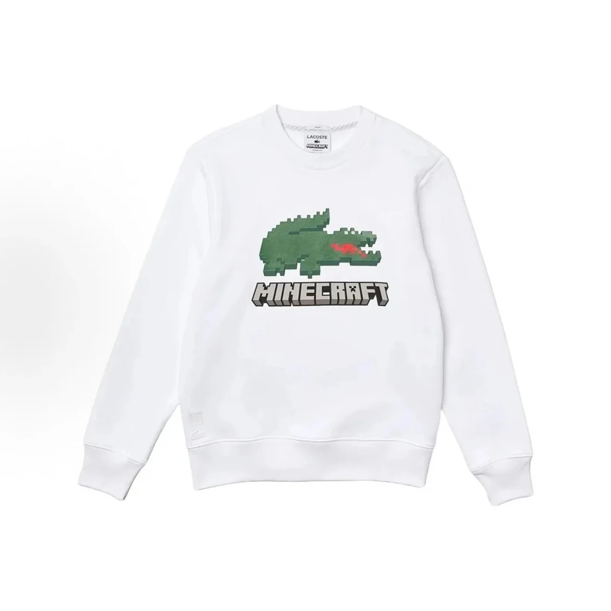 Lacoste Lacoste Minecraft Collaboration White Sweatshirt White