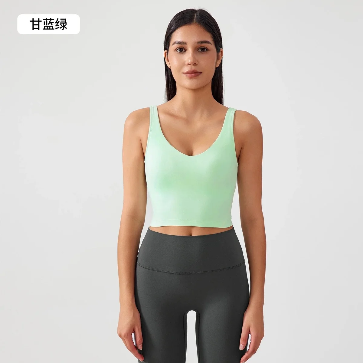 Other Crop Top in Kale Green Fitness Tank Green - 1