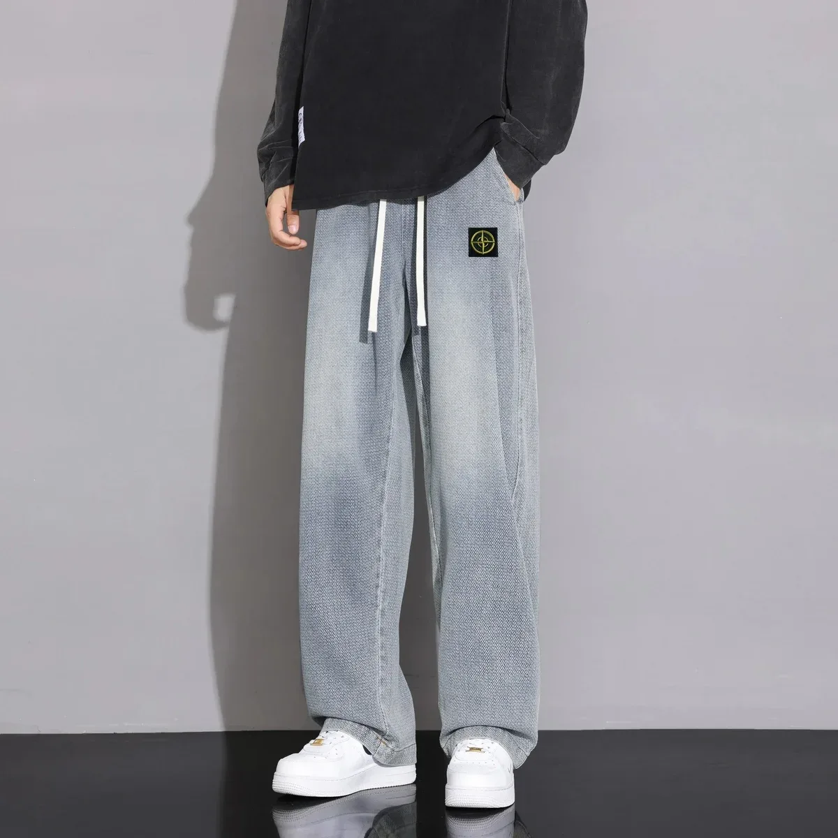Stone Island Stone Island E-2 Blue Relaxed Trousers Blue
