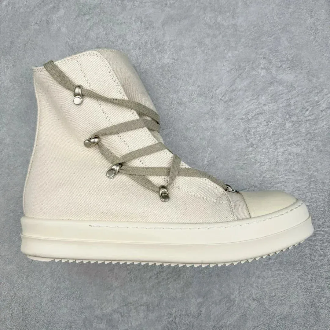 Rick Owens Rick Owens Geobasket Cream High-Top Sneakers Cream