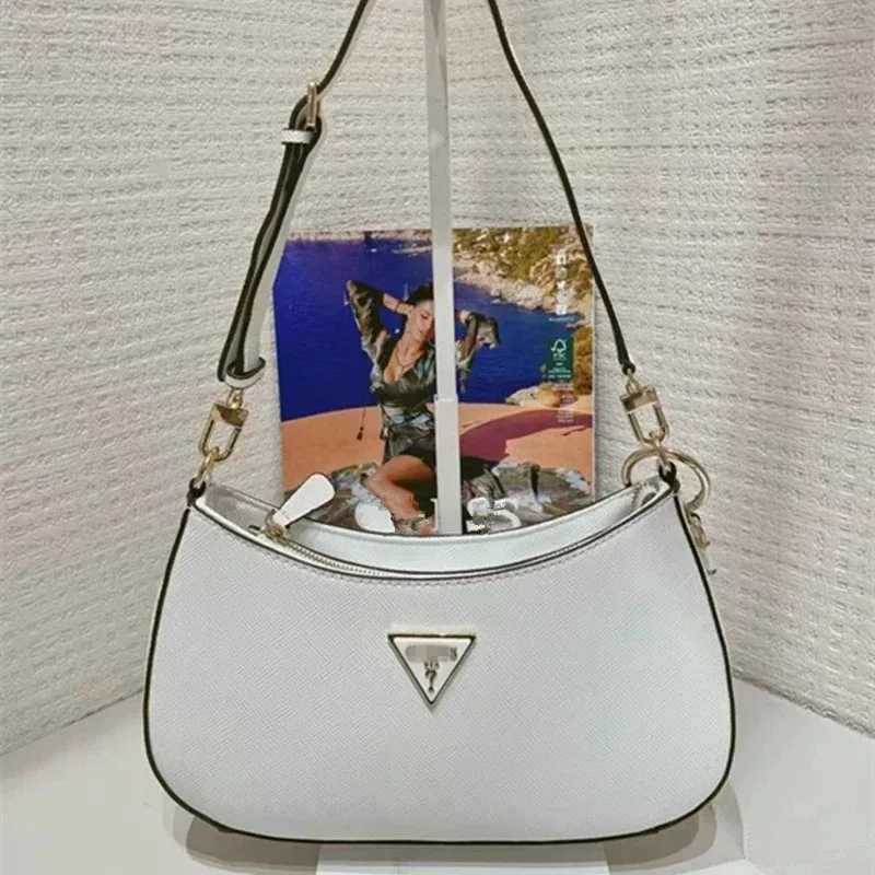 Prada Prada Triangle Logo White/Black Shoulder Bag White