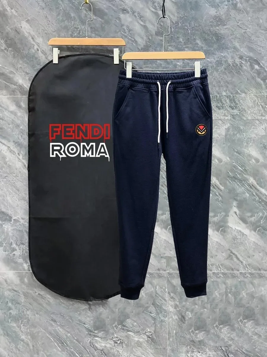 Fendi Fendi FENDI ROMA Navy Joggers Navy