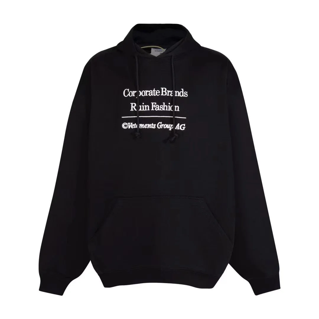 Vetements Vetements Black Corporate Brands Hoodie Black - 1