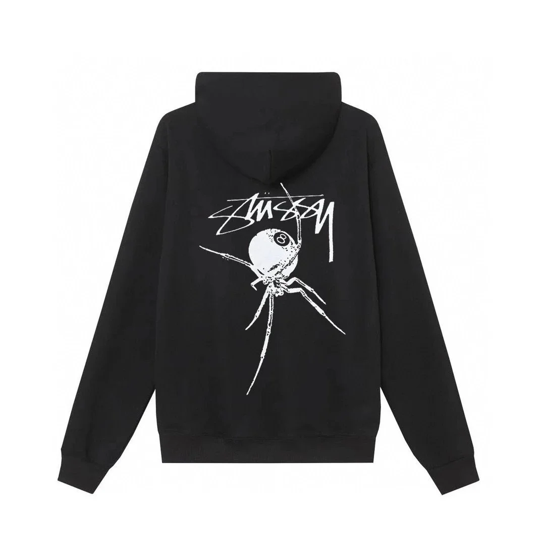 Stussy Stussy Stüssy Spider Black Hoodie Black - 1
