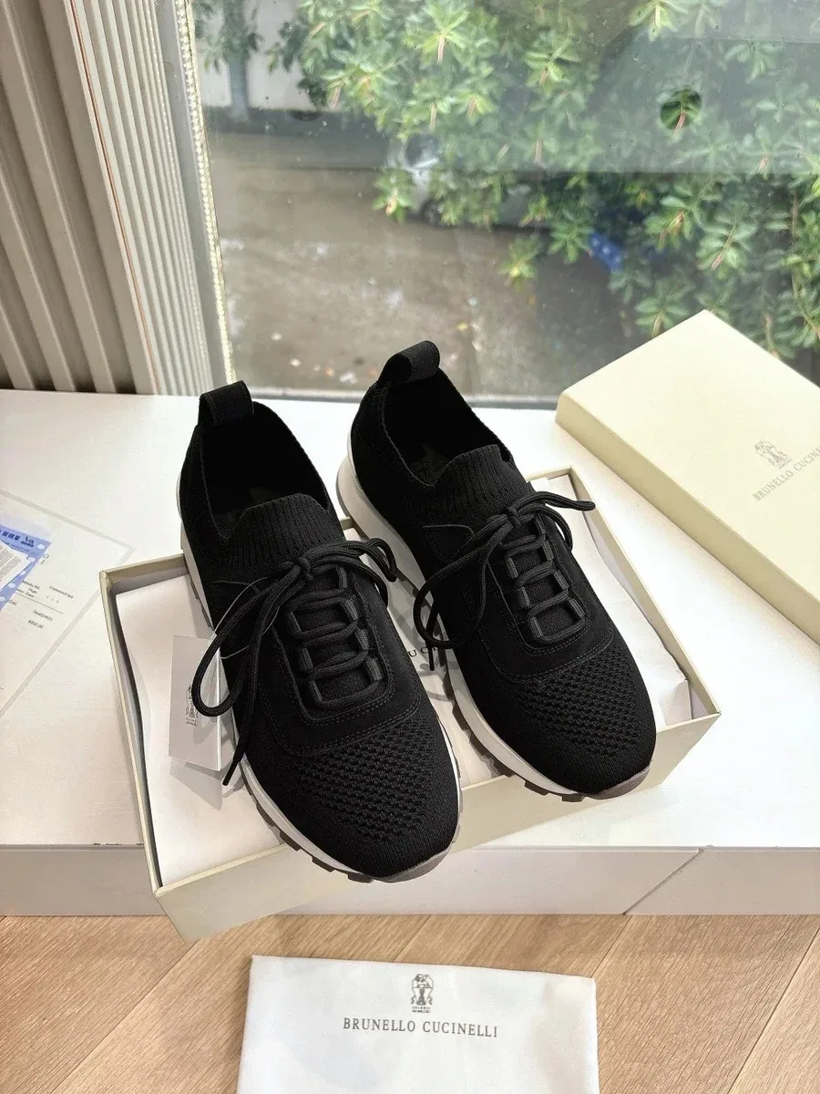 Other Brunello Cucinelli Black Knit Sneakers Black - 1