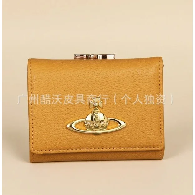 Vivienne Westwood Vivienne Westwood Orb Yellow Pigskin Trifold Wallet Yellow - 1
