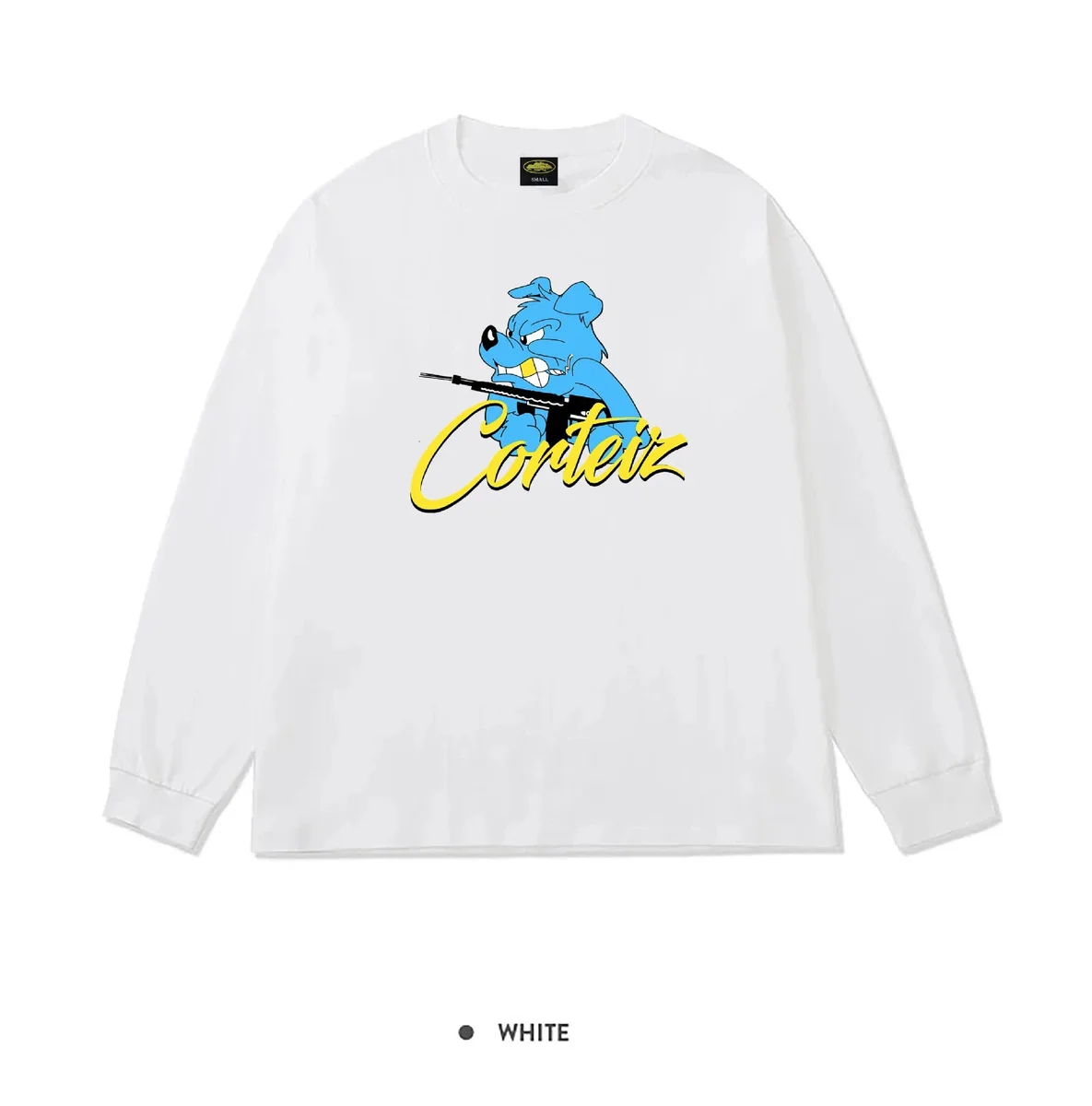 Corteiz Corteiz White 'Corteiz' Graphic Long Sleeve T-Shirt White - 1