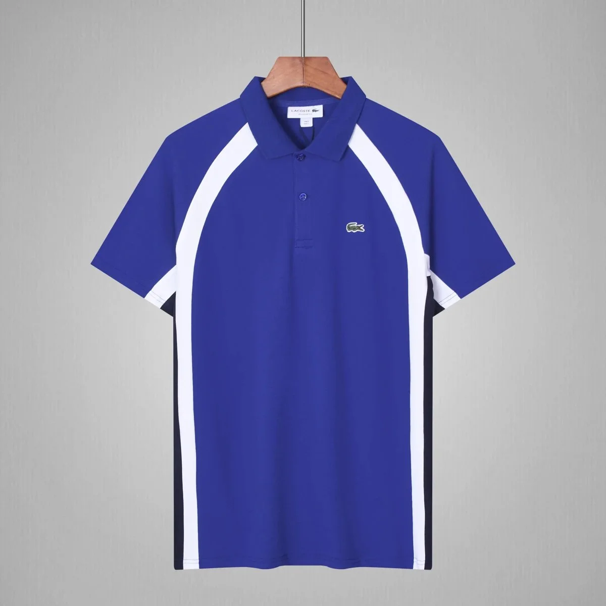 Lacoste Lacoste L.12.12 Blue/White/Black Color Block Polo Shirt Blue - 1