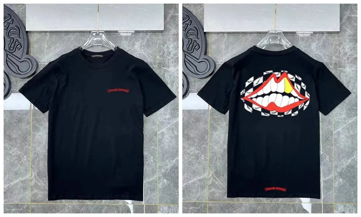 Chrome Hearts Chrome Hearts Lip Print Black T-Shirt Black